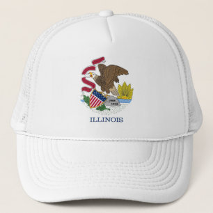 イリノイ州旗のある州 – 米国 キャップ