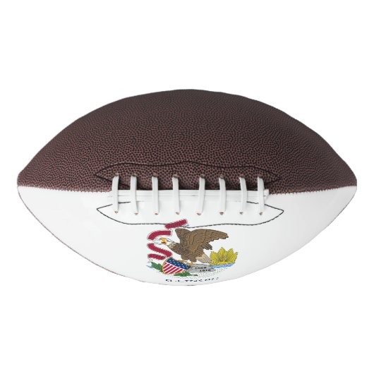 イリノイ州旗を持つ愛国的なアメリカンフットボール アメリカンフットボール (正面)
