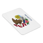 イリノイ州旗を持つ愛国的な柔軟な磁石 マグネット (右側)