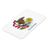 イリノイ州旗を持つ愛国的な柔軟な磁石 マグネット (左側)