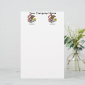 イリノイ州旗を持つ文房具 便箋 (スタンド正面)