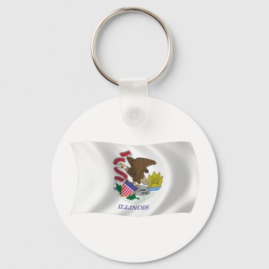 イリノイ州旗キーチェーン キーホルダー (正面)