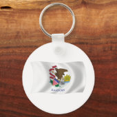 イリノイ州旗キーチェーン キーホルダー (正面)