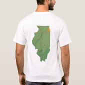 イリノイ州旗シティTシャツ Tシャツ (裏面)