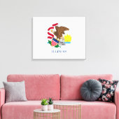 イリノイ州旗デザイン キャンバスプリント (インサイチュ (リビング))