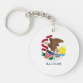イリノイ州旗デザイン キーホルダー (正面)