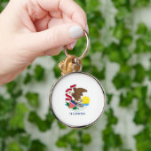 イリノイ州旗デザイン キーホルダー (手)