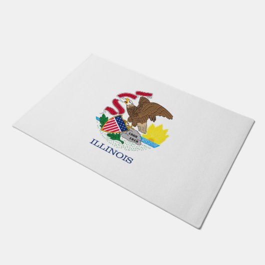 イリノイ州旗デザイン ドアマット (アングル)