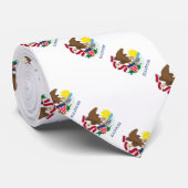 イリノイ州旗デザイン ネクタイ (ロール)