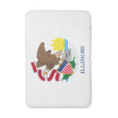 イリノイ州旗デザイン バスマット (正面縦)
