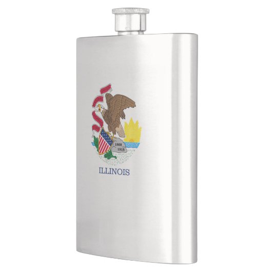 イリノイ州旗デザイン フラスク (左)