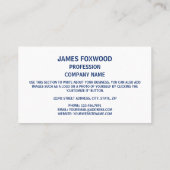 イリノイ州旗・シール、イリノイ州旗 名刺 (裏面)