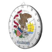イリノイ州旗 ダーツボード (正面右)
