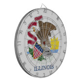 イリノイ州旗 ダーツボード (正面左)