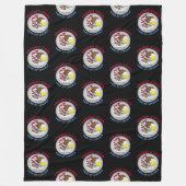 イリノイ州旗 フリースブランケット (正面)