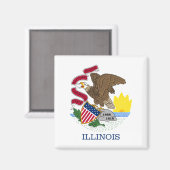 イリノイ州旗 マグネット (正面/裏面)