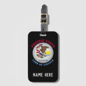 イリノイ州旗 ラゲッジタグ (正面縦)