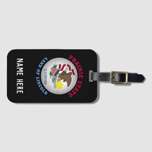 イリノイ州旗 ラゲッジタグ (正面横)