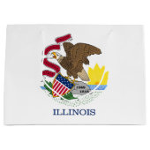 イリノイ州旗 ラージペーパーバッグ (正面)