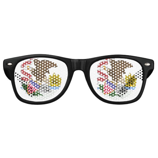 イリノイ州旗 レトロサングラス (正面)