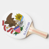 イリノイ州旗 卓球ラケット (横)