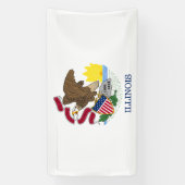 イリノイ州旗 横断幕 (縦)