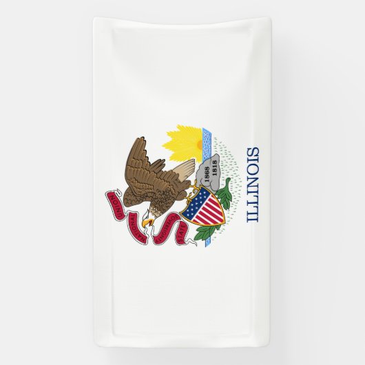 イリノイ州旗 横断幕 (縦)