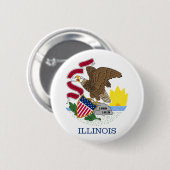 イリノイ州旗 缶バッジ (正面&裏面)