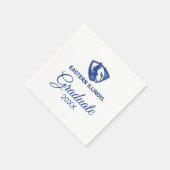 イリノイ州東部のPanthersヘッドとWordmarkロゴ スタンダードカクテルナプキン (角)