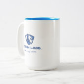 イリノイ州東部のPanthersヘッドとWordmarkロゴ ツートーンマグカップ (正面左)