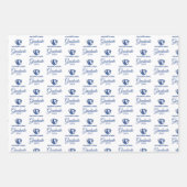 イリノイ州東部のPanthersヘッドとWordmarkロゴ ラッピングペーパーシート (正面3)