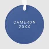 イリノイ州東部のPanthers Shield & Wordmarkロゴ オーナメント (裏面)