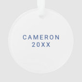 イリノイ州東部のPanthers Shield & Wordmarkロゴ オーナメント (裏面)