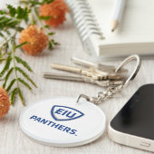 イリノイ州東部のPanthers Shield & Wordmarkロゴ キーホルダー (正面右)