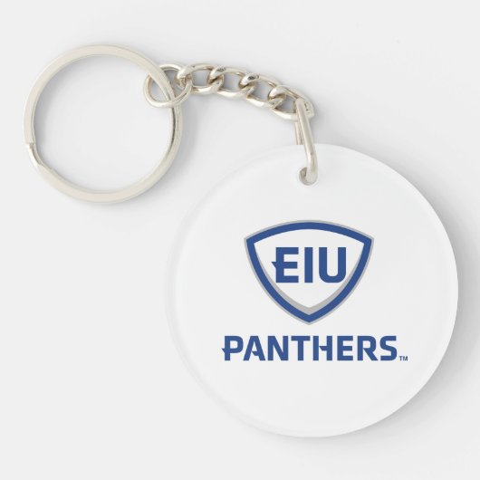 イリノイ州東部のPanthers Shield & Wordmarkロゴ キーホルダー (正面)