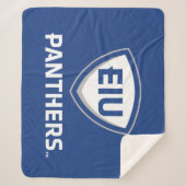 イリノイ州東部のPanthers Shield & Wordmarkロゴ シェルパブランケット (正面)