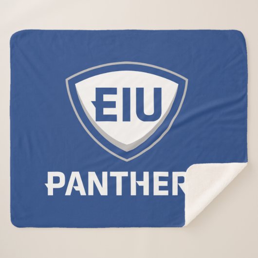 イリノイ州東部のPanthers Shield & Wordmarkロゴ シェルパブランケット (正面(横))