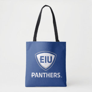 イリノイ州東部のPanthers Shield & Wordmarkロゴ トートバッグ