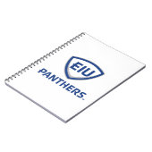 イリノイ州東部のPanthers Shield & Wordmarkロゴ ノートブック (左側)