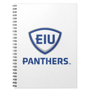 イリノイ州東部のPanthers Shield & Wordmarkロゴ ノートブック