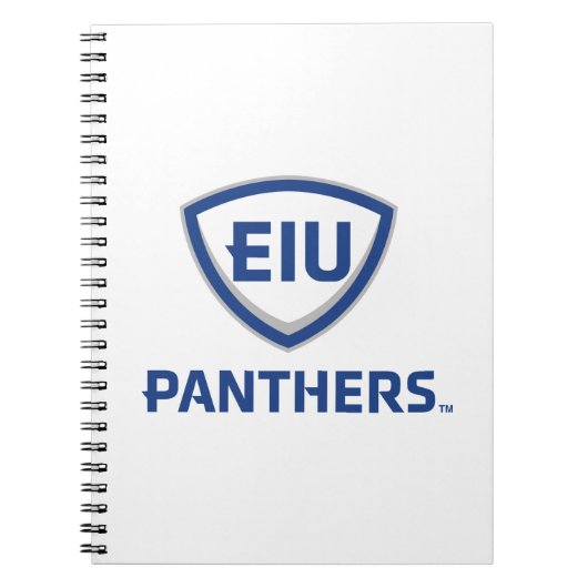 イリノイ州東部のPanthers Shield & Wordmarkロゴ ノートブック (正面)