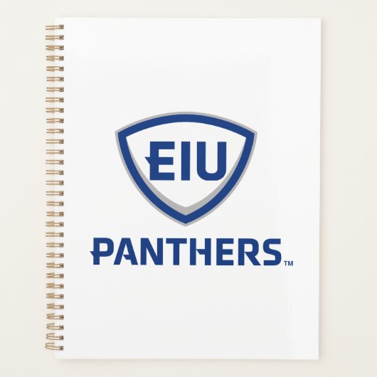 イリノイ州東部のPanthers Shield & Wordmarkロゴ プランナー手帳 (正面)
