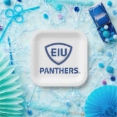 イリノイ州東部のPanthers Shield & Wordmarkロゴ ペーパープレート (パーティー)