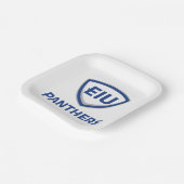 イリノイ州東部のPanthers Shield & Wordmarkロゴ ペーパープレート (傾斜あり)