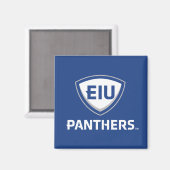 イリノイ州東部のPanthers Shield & Wordmarkロゴ マグネット (正面/裏面)