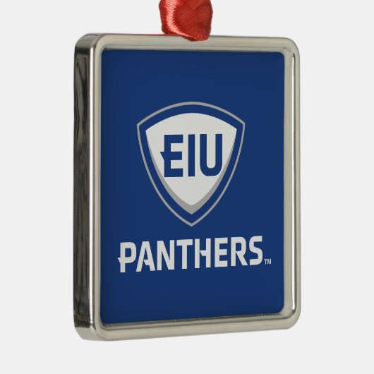 イリノイ州東部のPanthers Shield & Wordmarkロゴ メタルオーナメント (右)