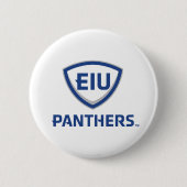 イリノイ州東部のPanthers Shield & Wordmarkロゴ 缶バッジ (正面)