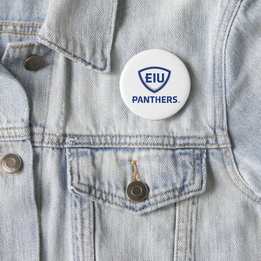 イリノイ州東部のPanthers Shield & Wordmarkロゴ 缶バッジ (インサイチュ)