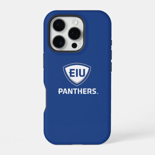 イリノイ州東部のPanthers Shield & Wordmarkロゴ iPhoneケース (裏面)