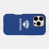 イリノイ州東部のPanthers Shield & Wordmarkロゴ iPhoneケース (裏面横)